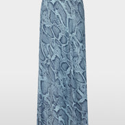 Midi skirt with animal print