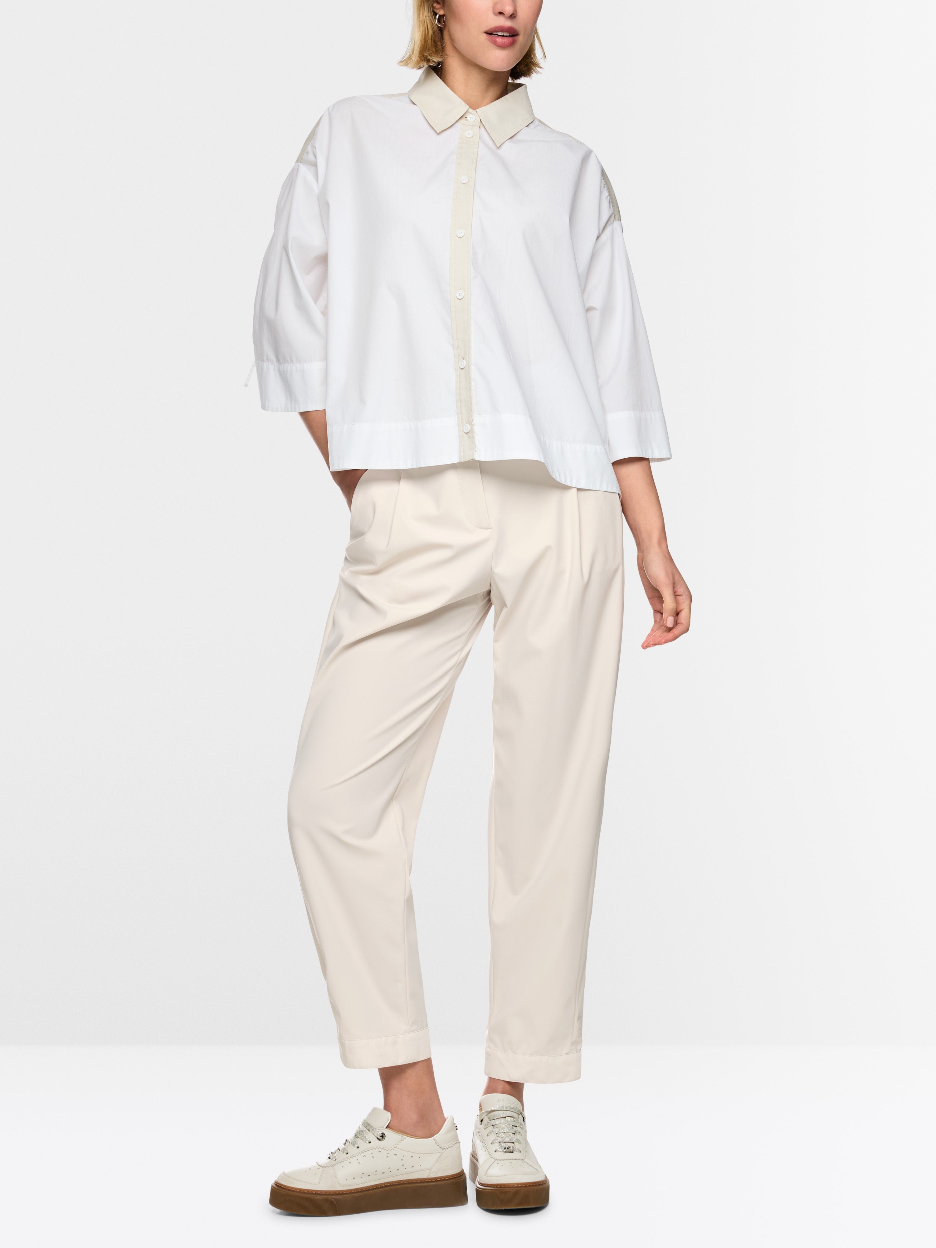 WOKHA stretch trousers with pleats