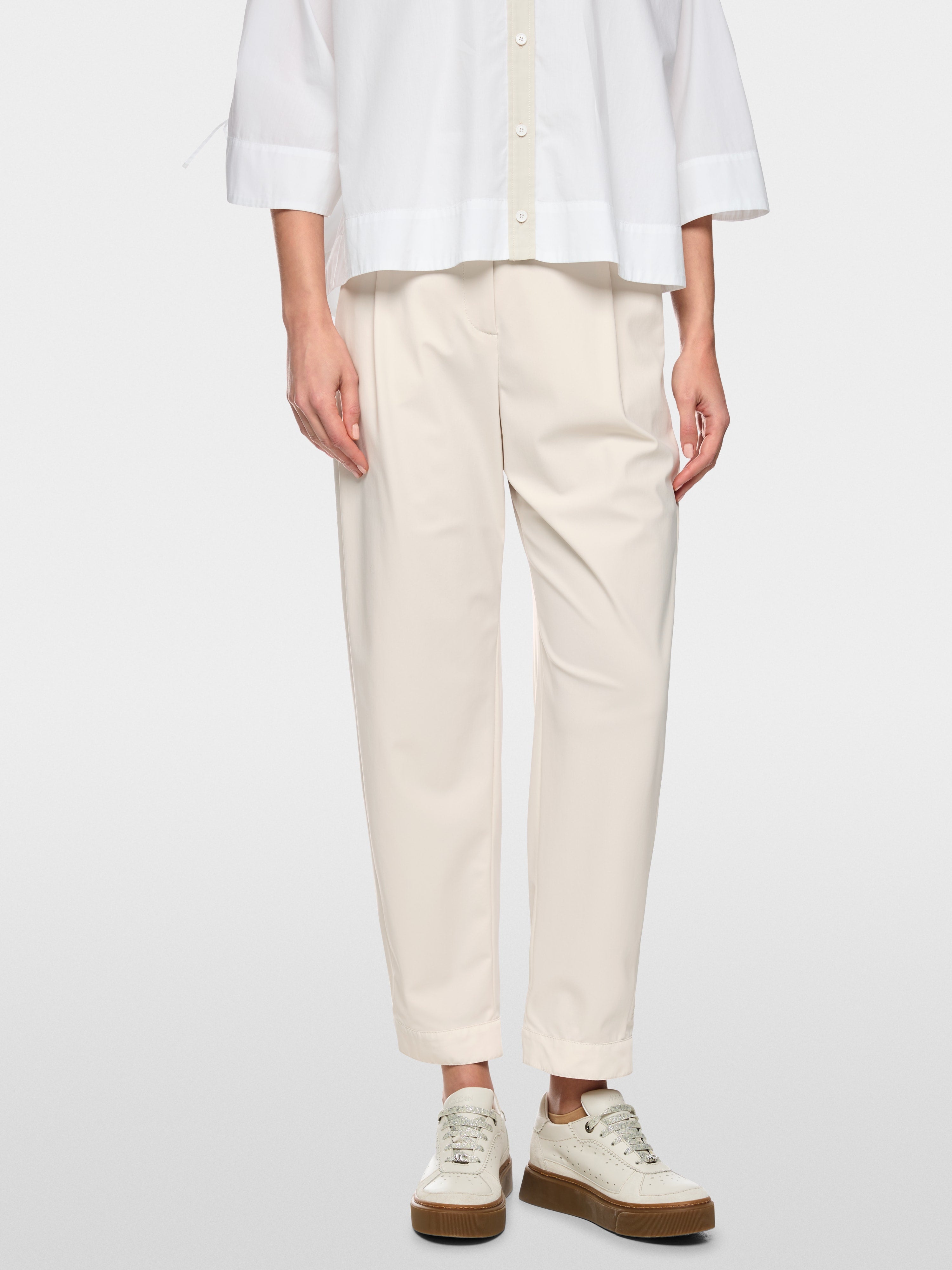 WOKHA stretch trousers with pleats