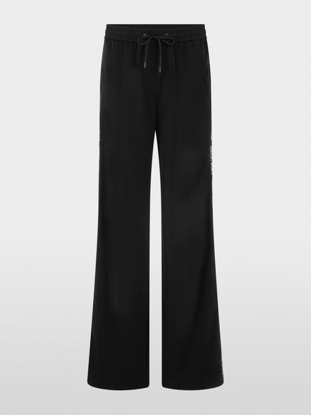 WELKOM pull-on logo stripe trousers