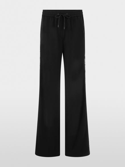 WELKOM pull-on logo stripe trousers