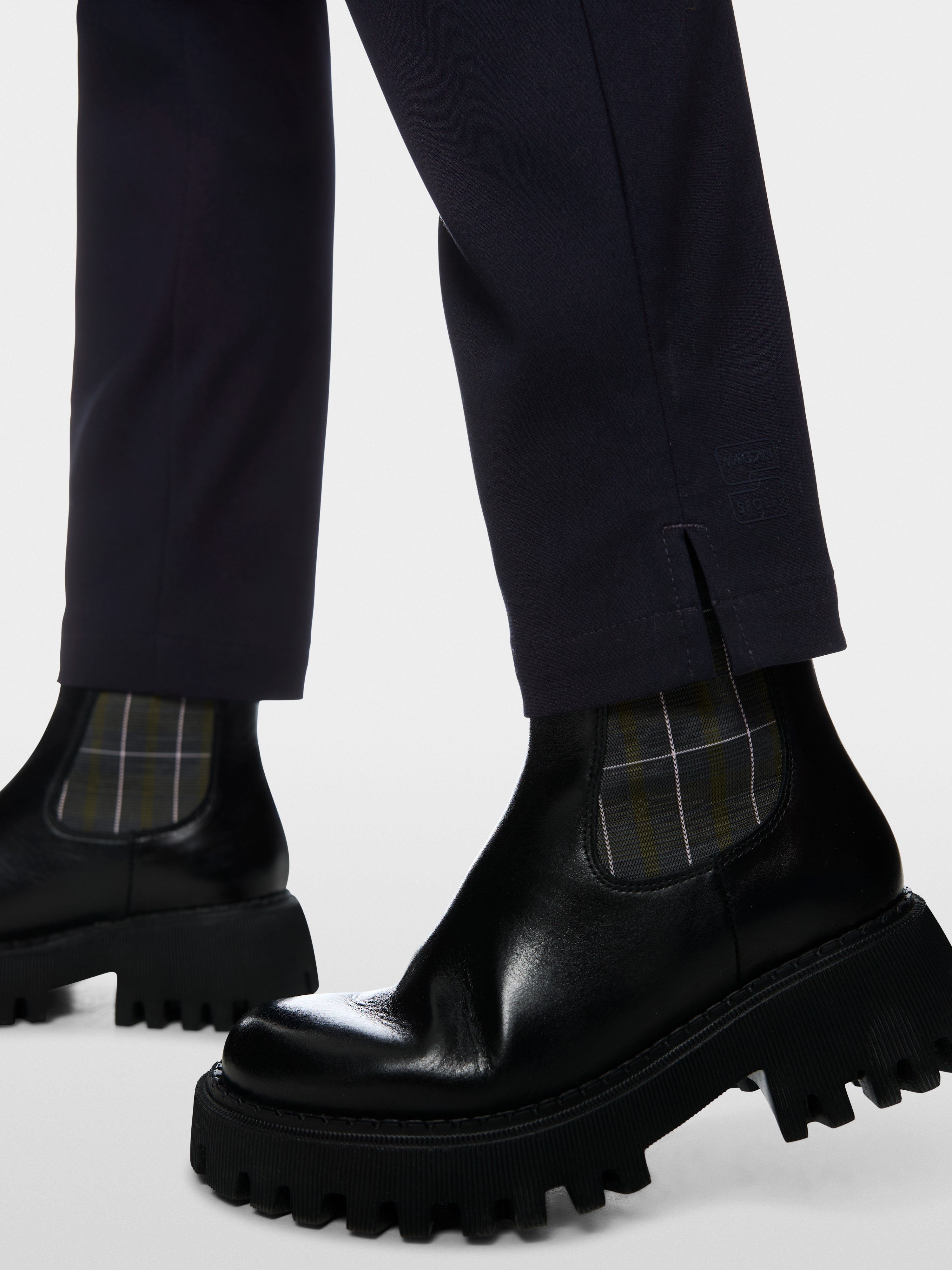 SILEA slim fit fabric trousers