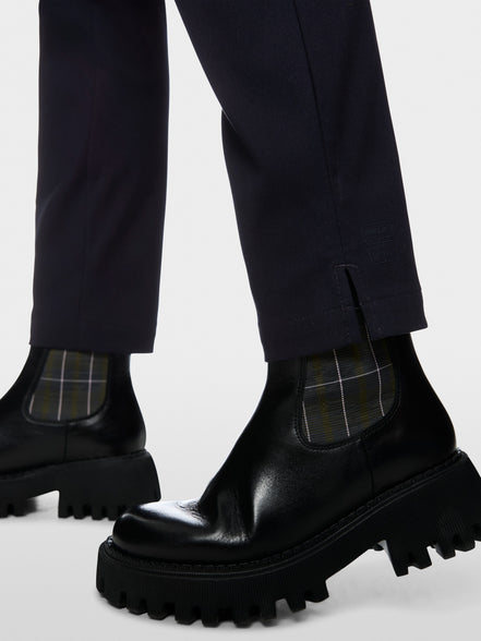 SILEA slim fit fabric trousers