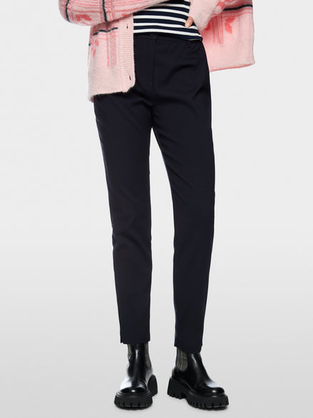 SILEA slim fit fabric trousers
