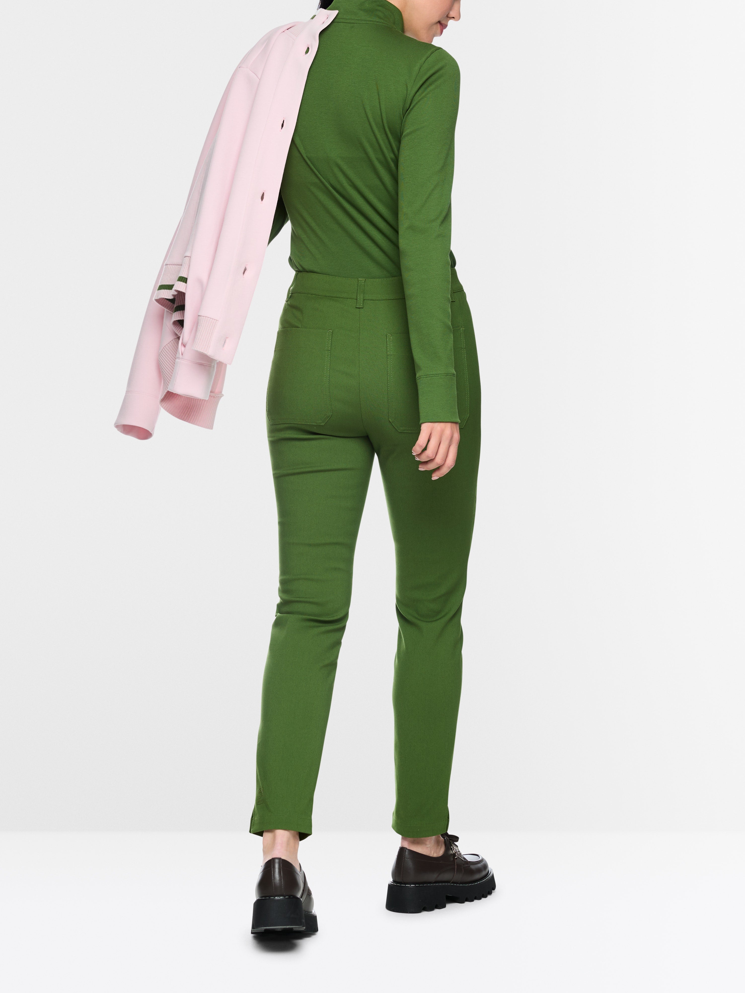 SILEA slim fit fabric trousers