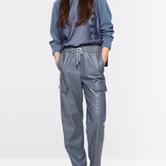 WUXI faux leather trousers