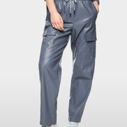 WUXI faux leather trousers