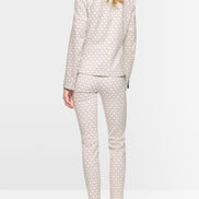 Scuba jersey print trousers