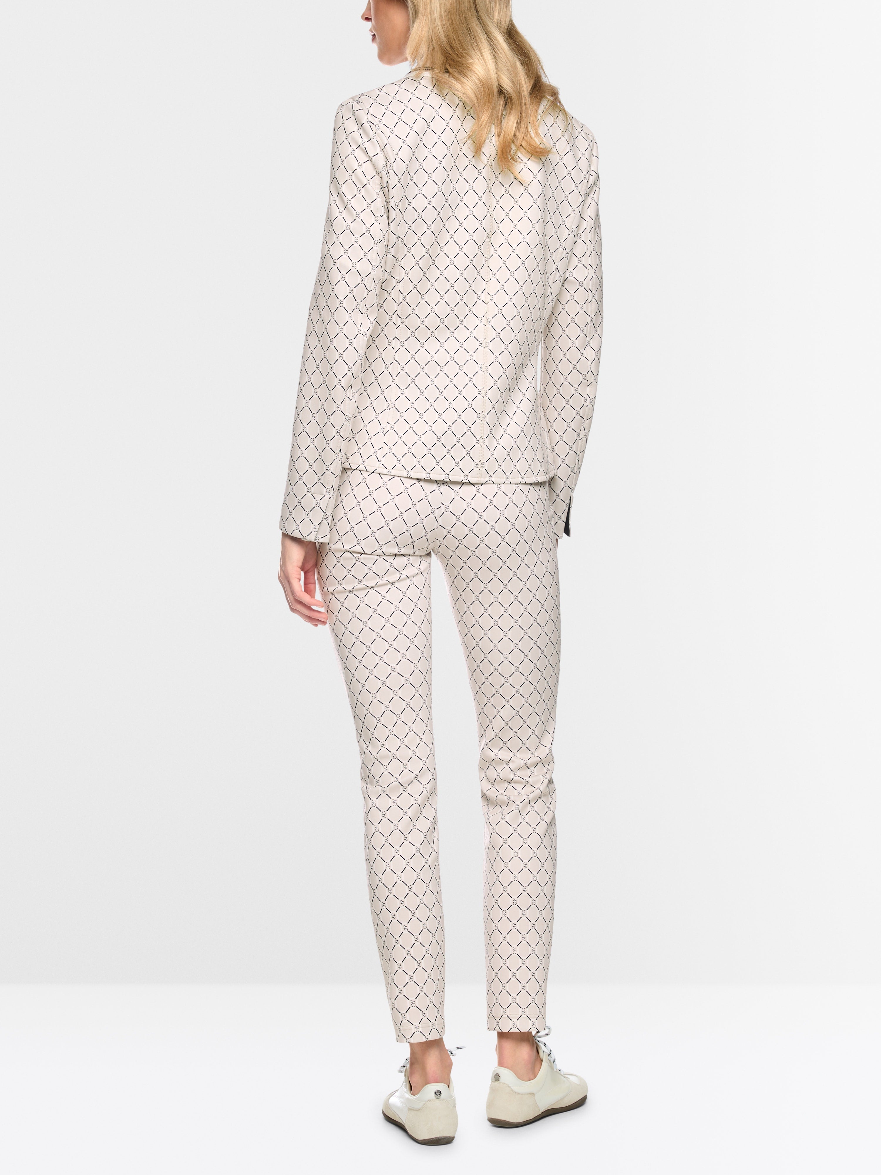 Scuba jersey print trousers