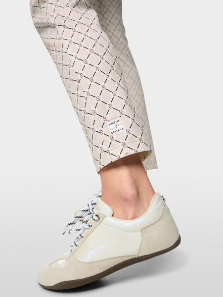 Scuba jersey print trousers