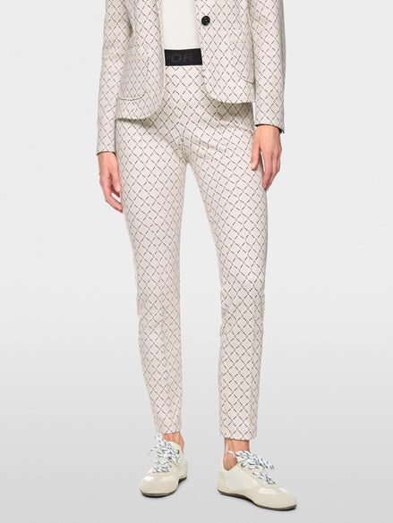 Scuba jersey print trousers