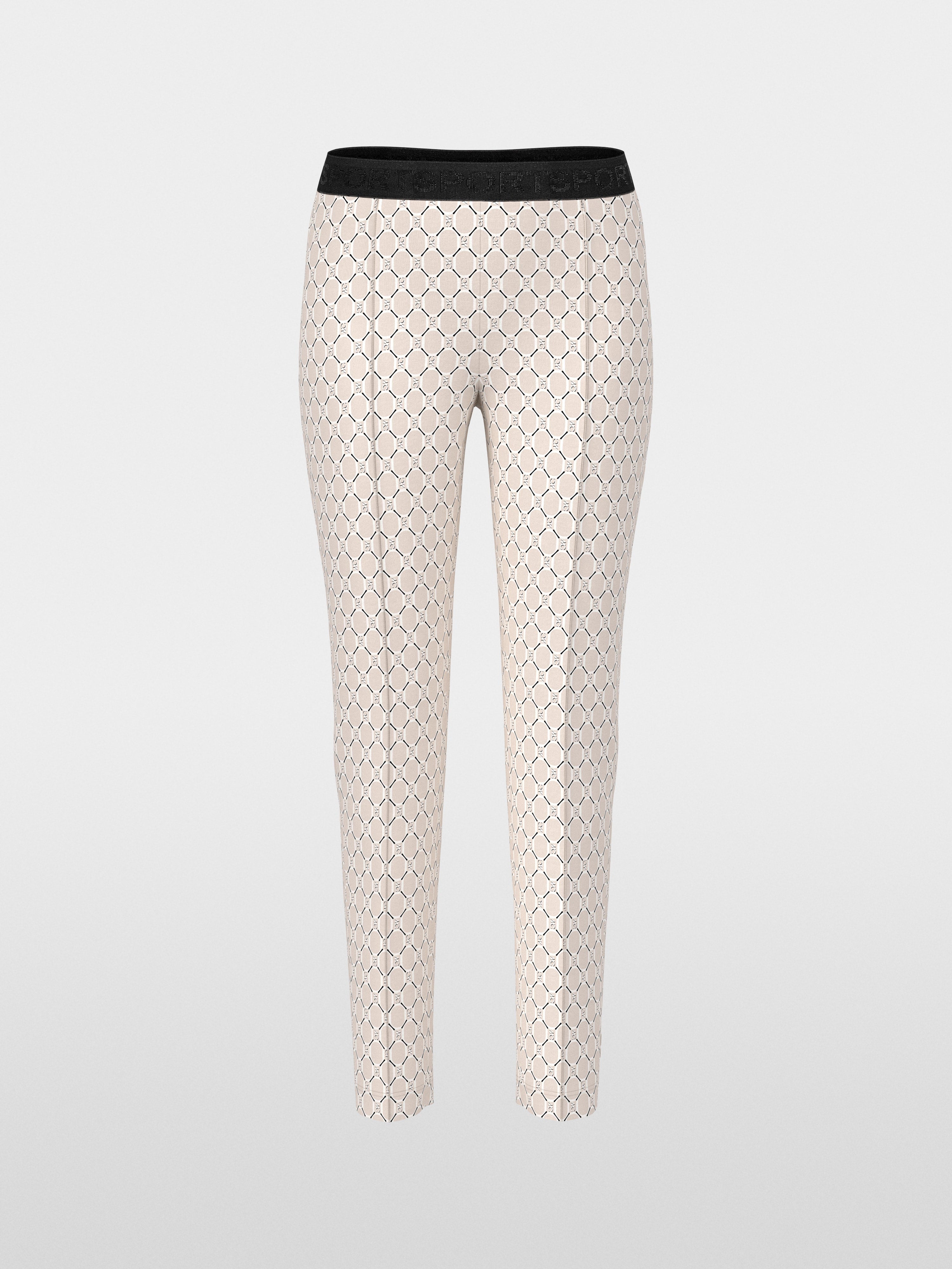 Scuba jersey print trousers