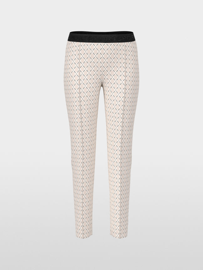 Scuba jersey print trousers