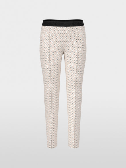 Scuba jersey print trousers