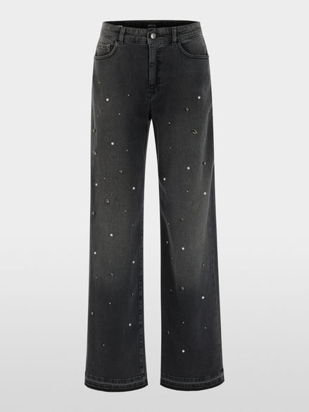 RUMA jeans with rhinestone trim