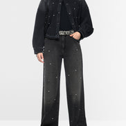 RUMA jeans with rhinestone trim