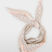 Silk-cotton blend printed scarf