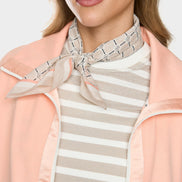 Silk-cotton blend printed scarf