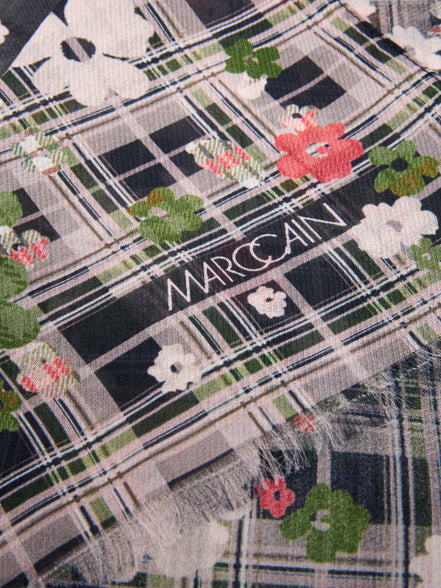 Scarf with floral pattern