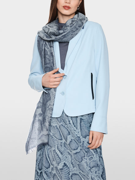 Scarf with snake print