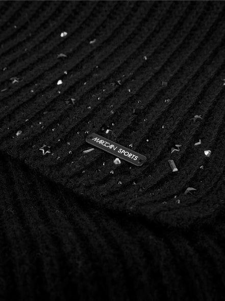 Scarf with rhinestone trim
