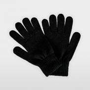 Fine-knit gloves with rhinestones