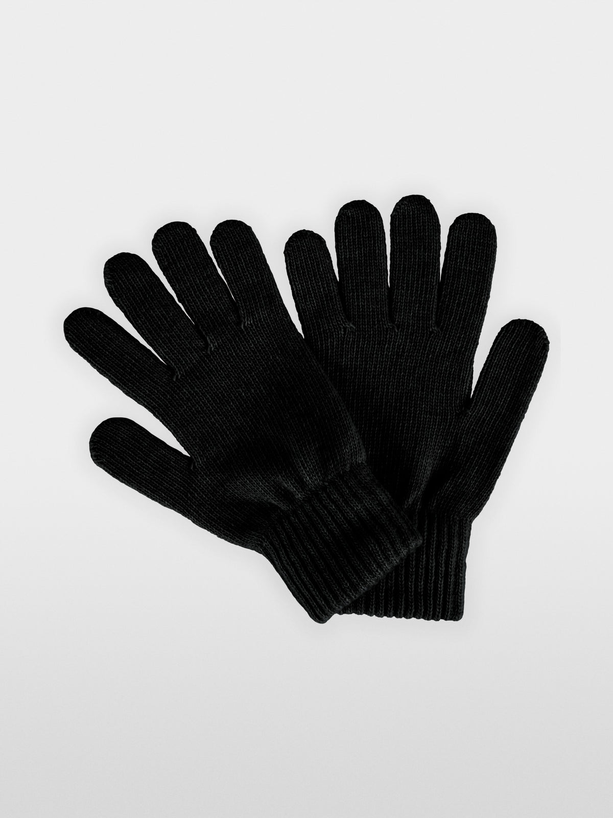 Fine-knit gloves with rhinestones