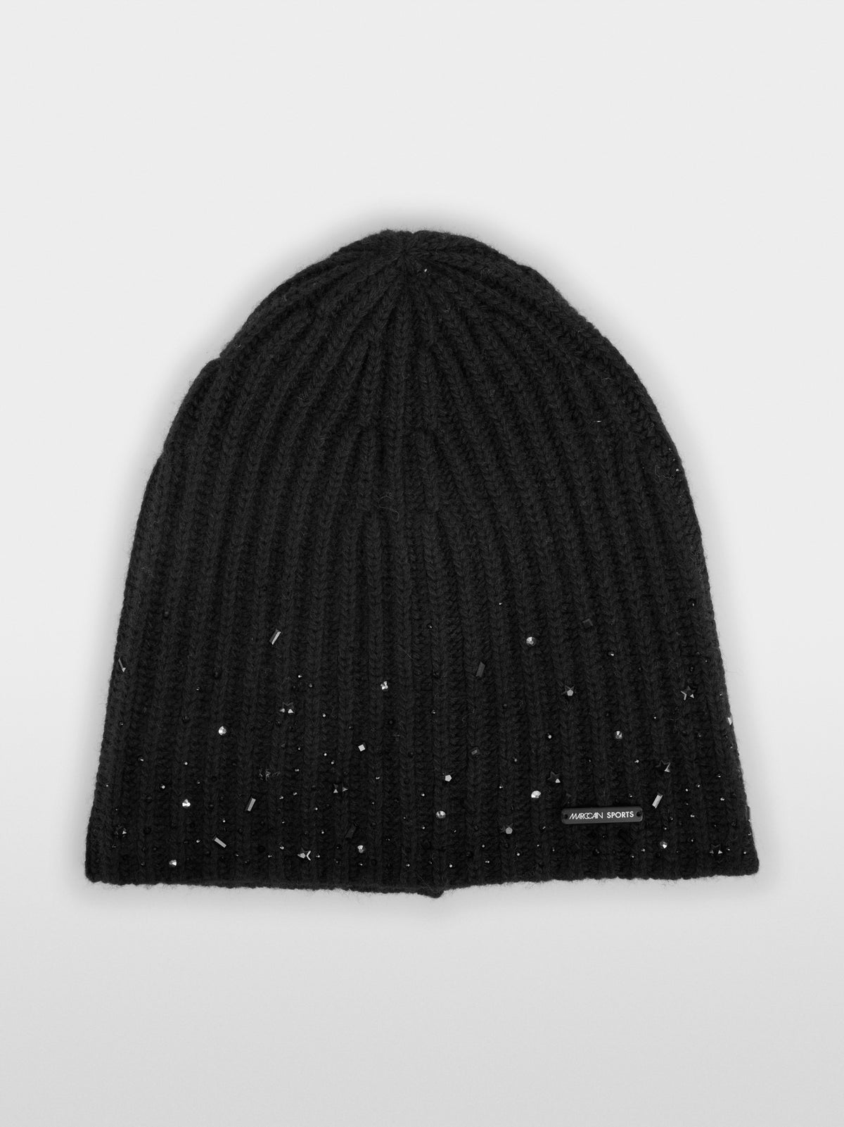 Knitted hat with rhinestones