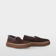 Loafers with lambskin