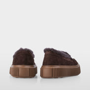 Loafers with lambskin