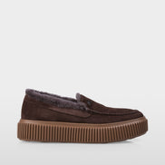 Loafers with lambskin