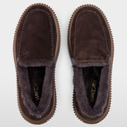 Loafers with lambskin