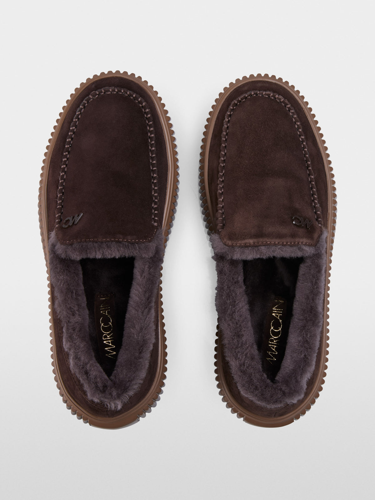 Loafers with lambskin