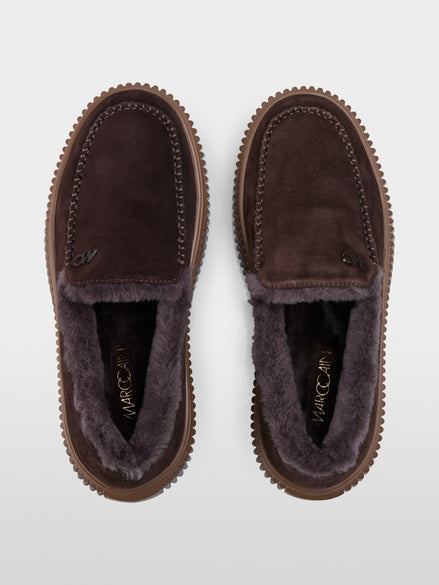Loafers with lambskin