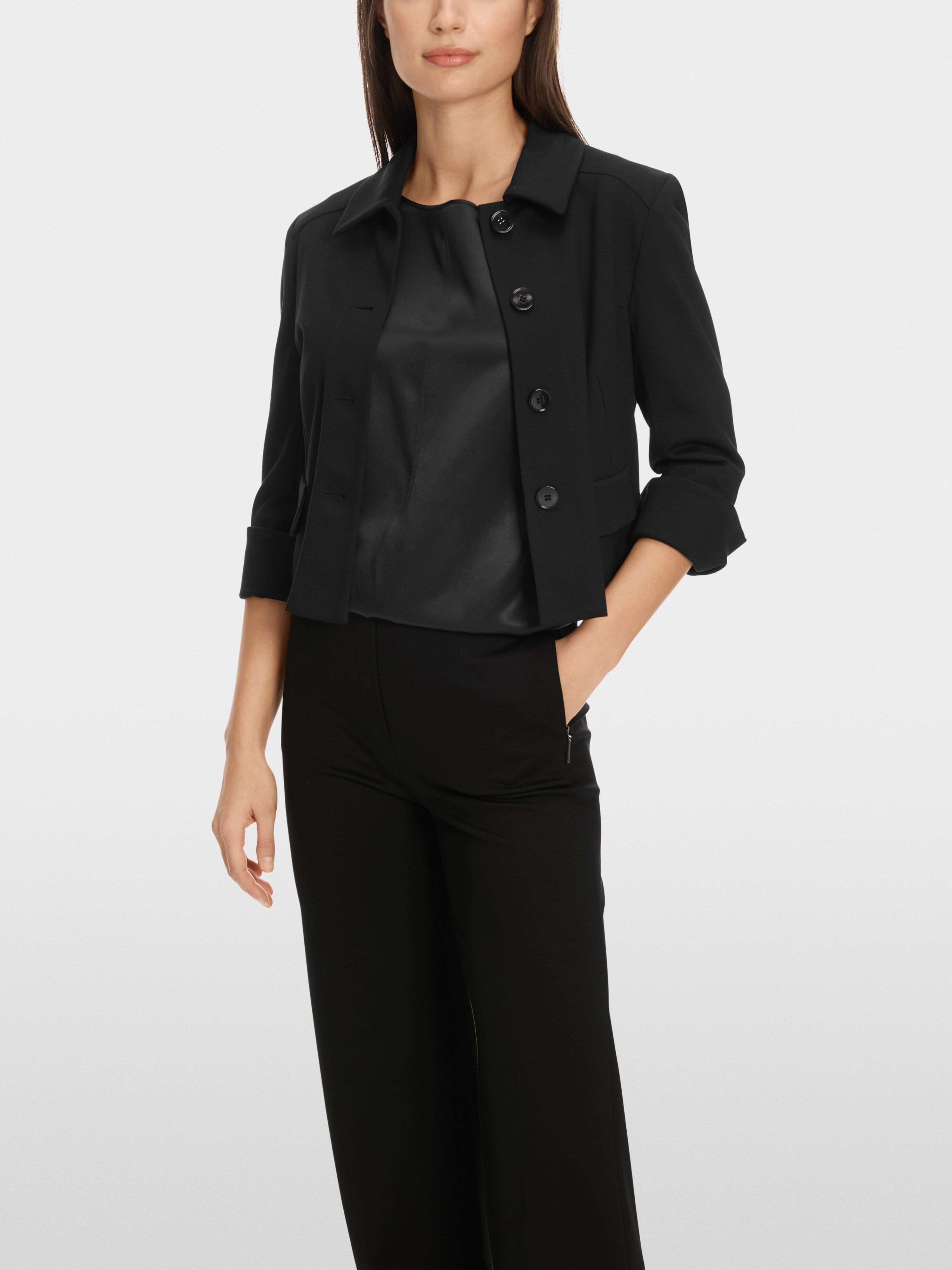 Short jacket with Kent collar