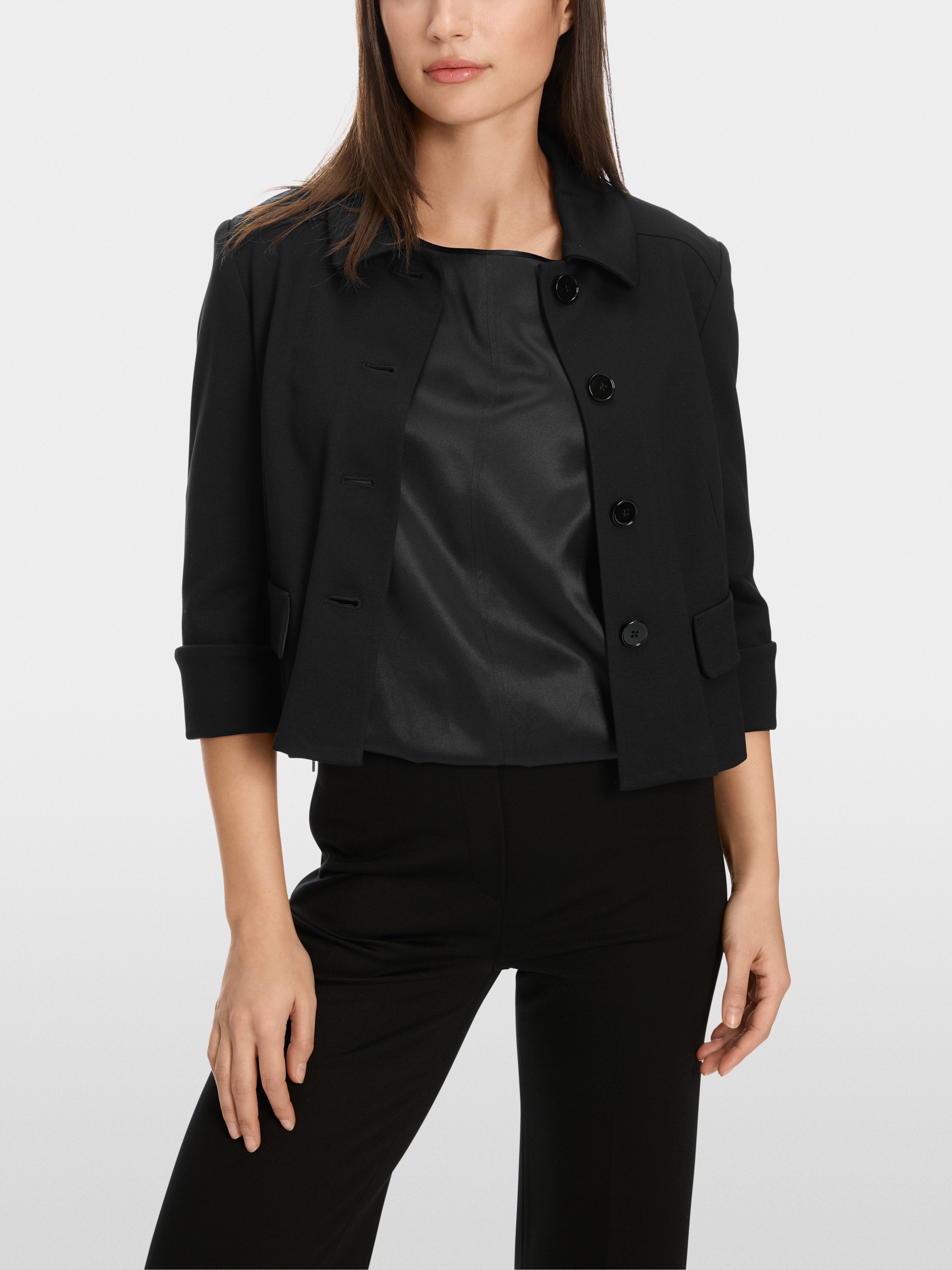 Short jacket with Kent collar
