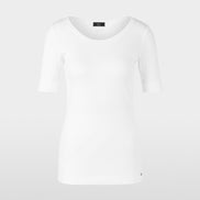 Round-collar shirt with short sleeves
