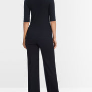 Round-collar shirt with short sleeves