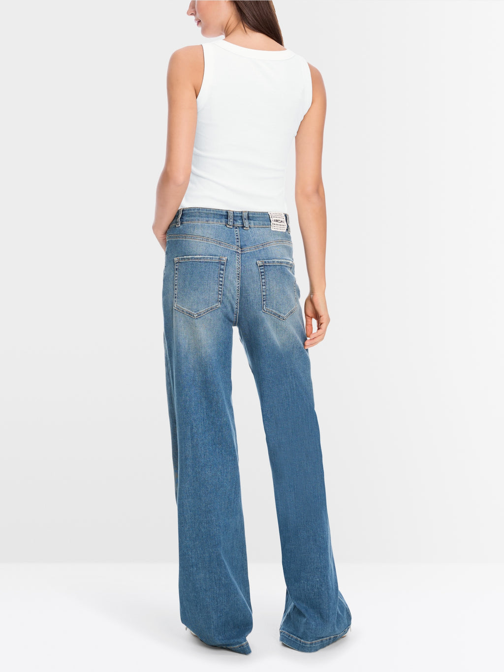 Fine-ribbed tank top