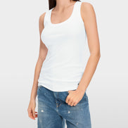 Fine-ribbed tank top