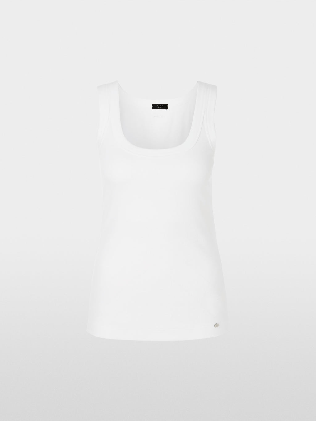 Fine-ribbed tank top