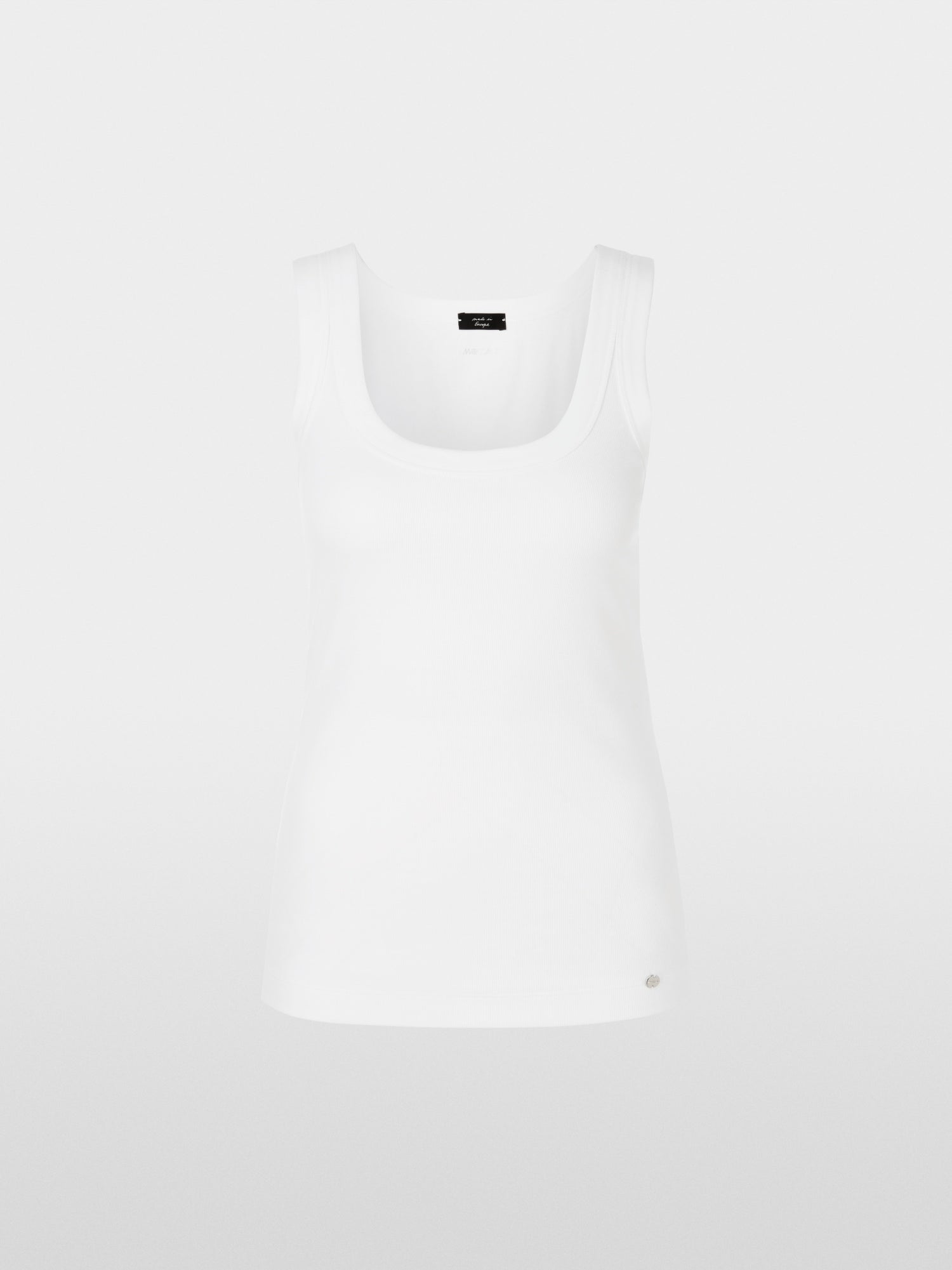 Fine-ribbed tank top