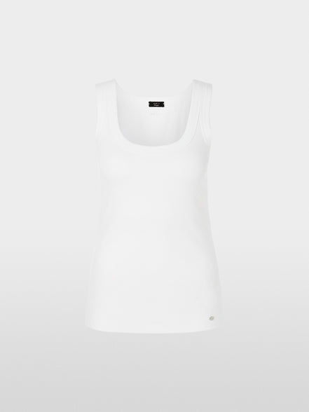 Fine-ribbed tank top
