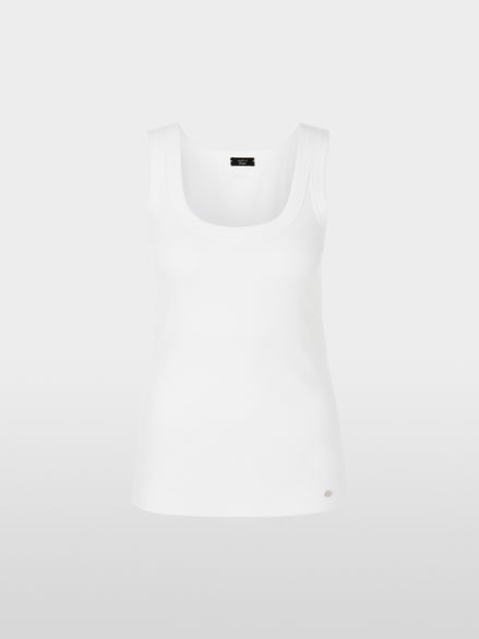 Fine-ribbed tank top
