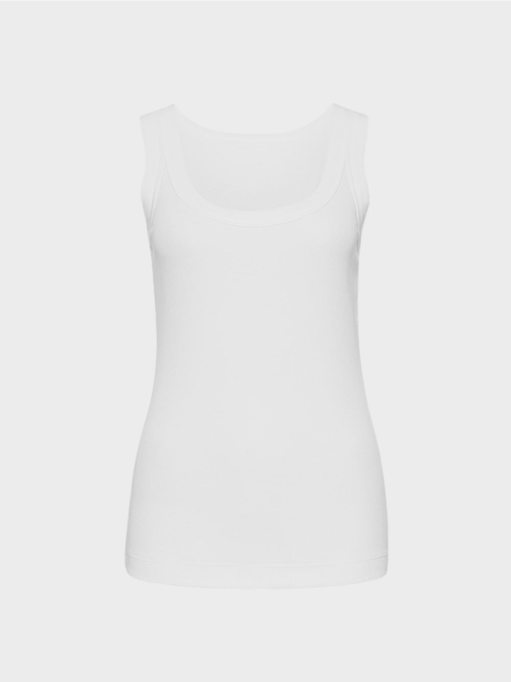 Fine-ribbed tank top