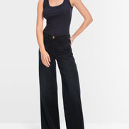 Fine-ribbed tank top
