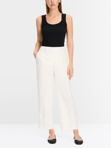 Fine-ribbed tank top