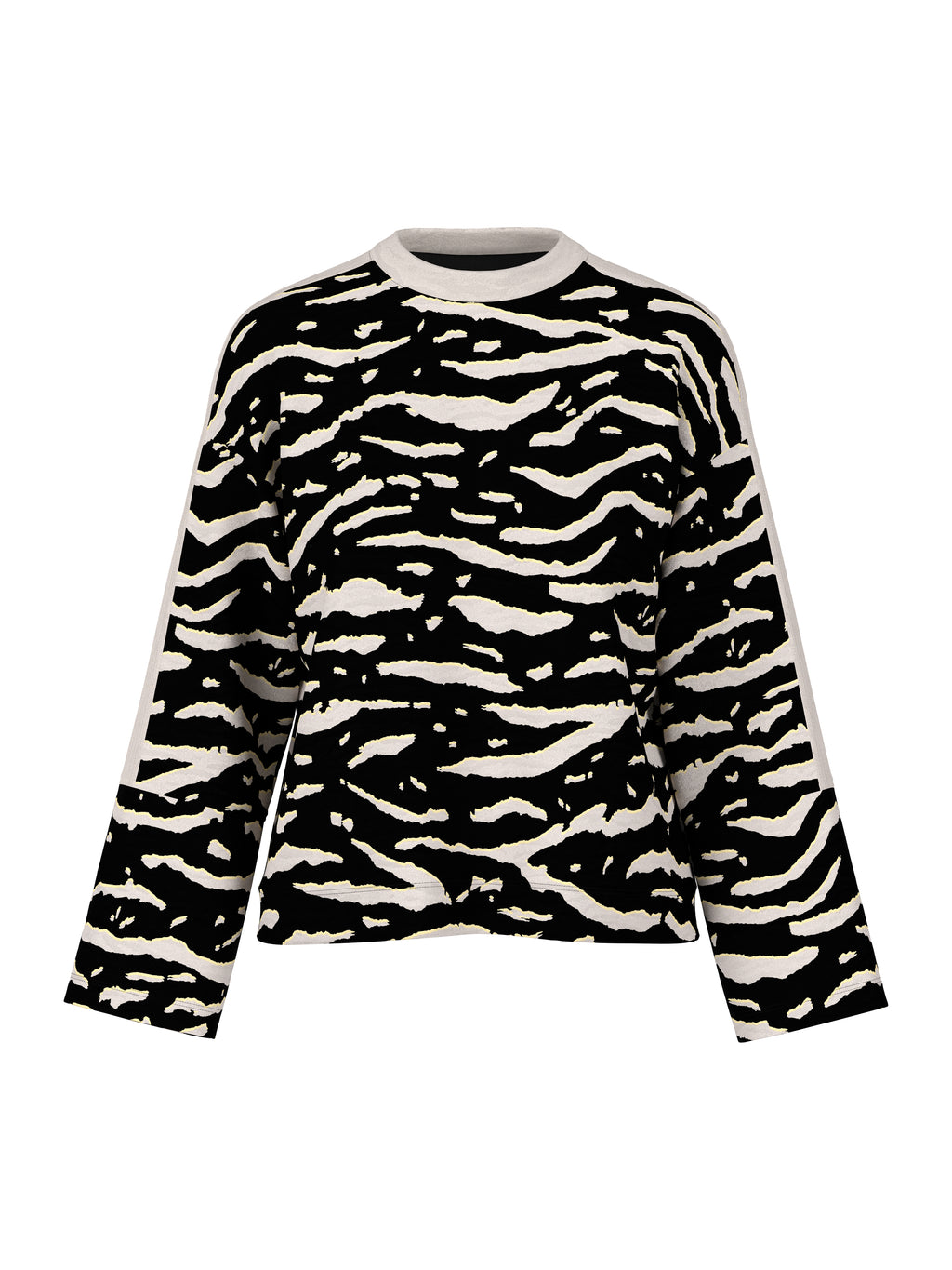 Long-sleeved shirt with animal print