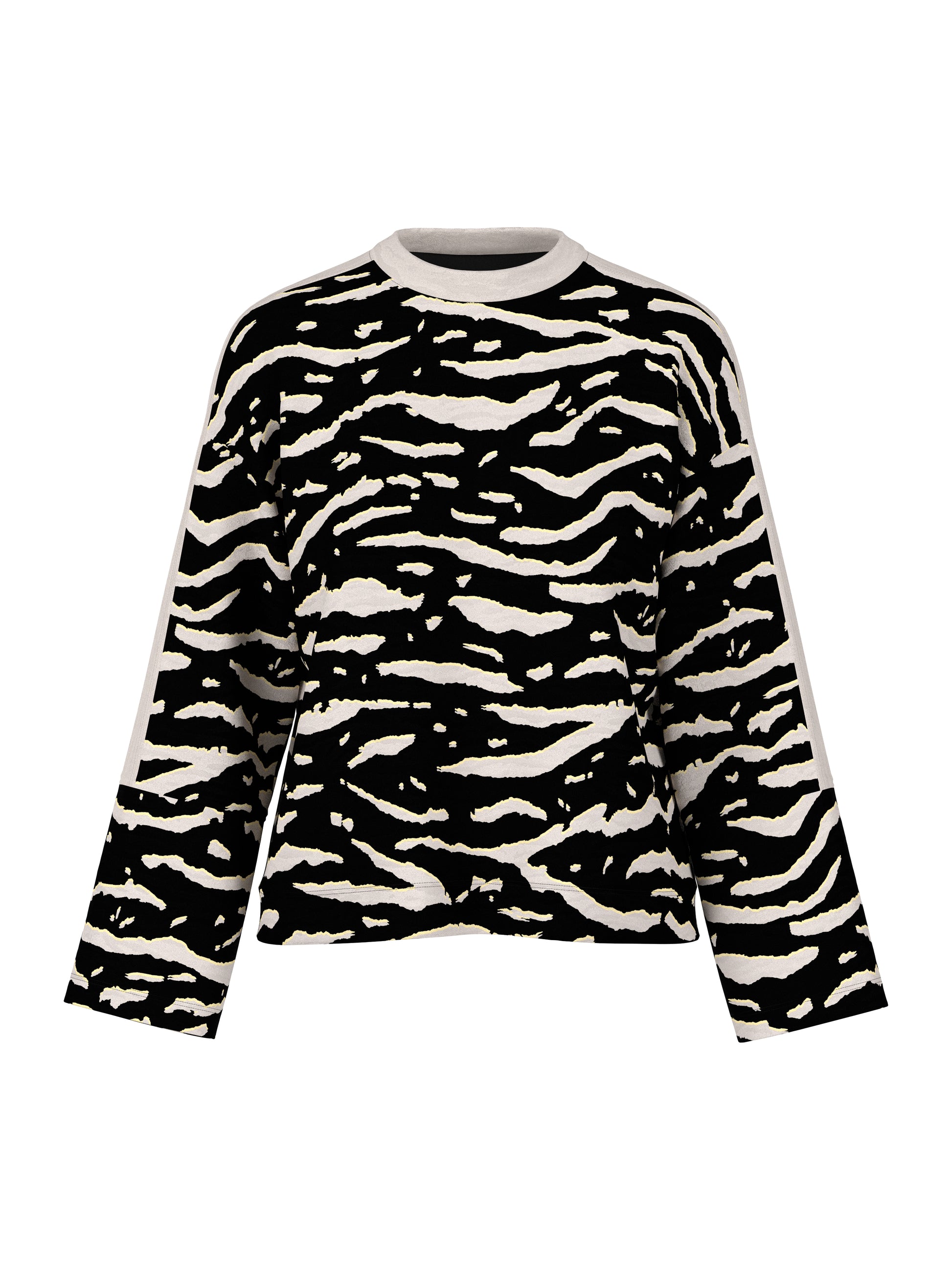 Long-sleeved shirt with animal print