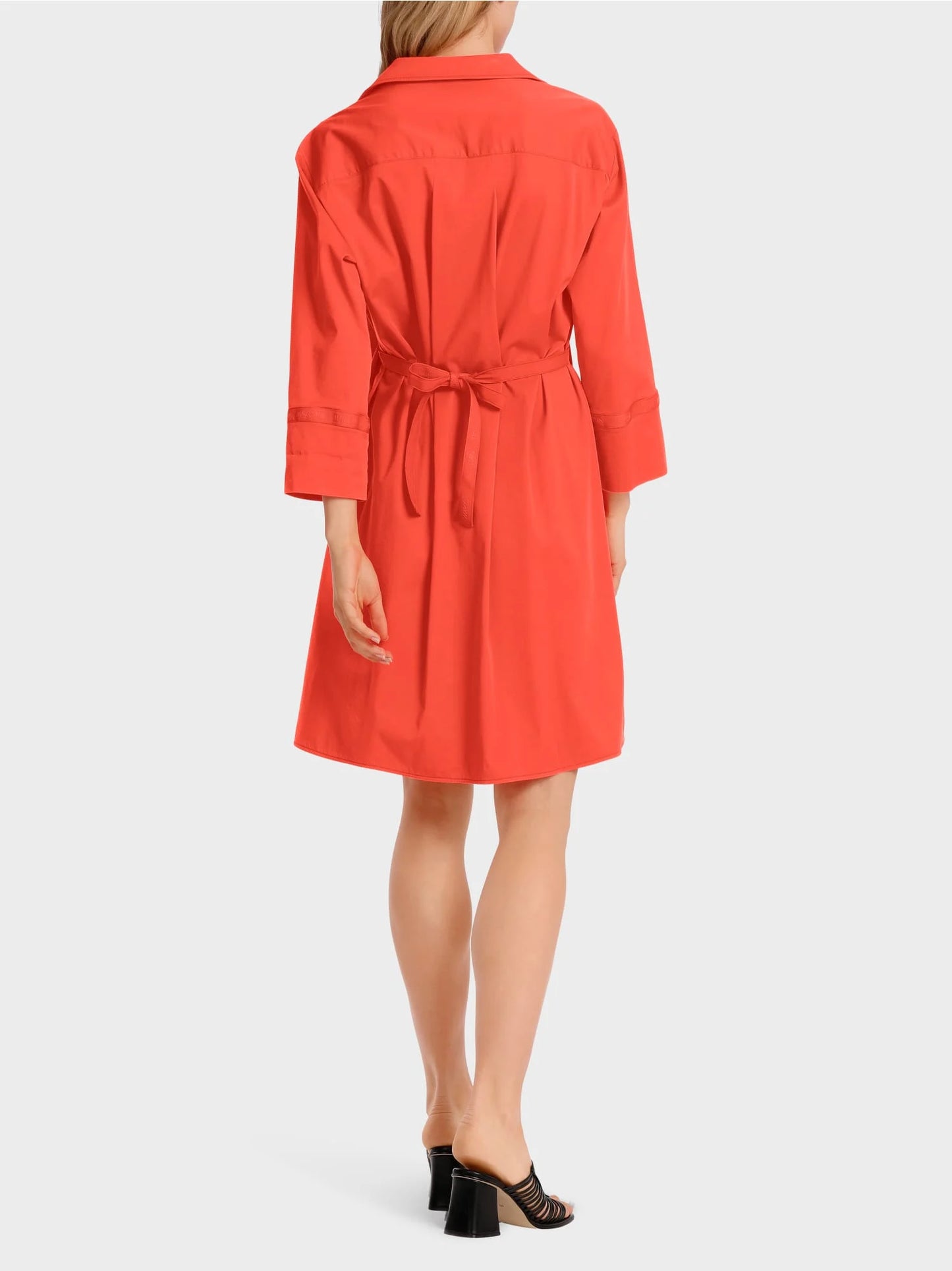 Shirt dress with ¾ sleeves